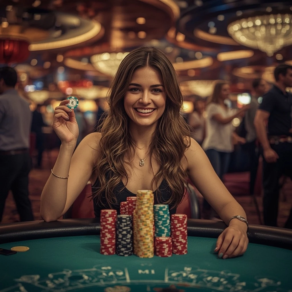 bonus in a man's hands at All Slots Casino