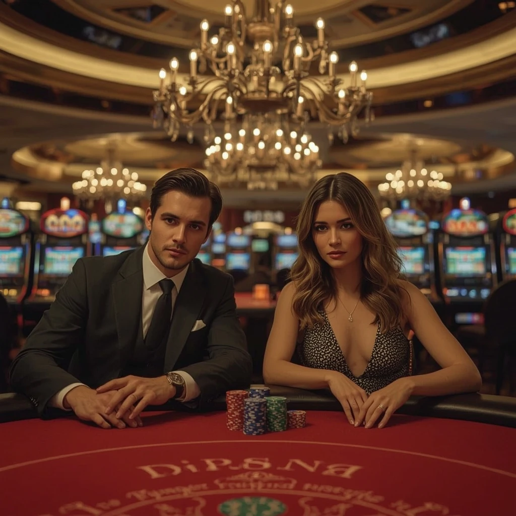 Two poker players at ALL SLOTS CASINO in India